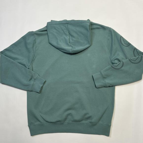 Volcom Hoodie Mens Large Green Pullover Sweatshirt Stone Logo Skate Streetwear - Picture 2 of 6